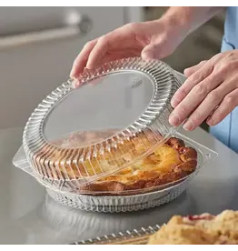Clear Hinged  Full Coverage  Pie Container (9 Inch)