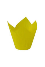 Factory Price Direct Pale Yellow Tulip Baking Cups (50 ct)