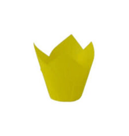 Factory Price Direct Pale Yellow Tulip Baking Cups (50 ct)
