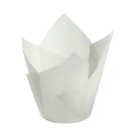 Factory Price Direct White Tulip Baking Cups (50 ct)