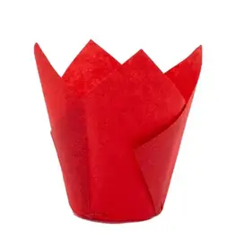 Factory Price Direct Red Tulip Baking Cups (50 ct)