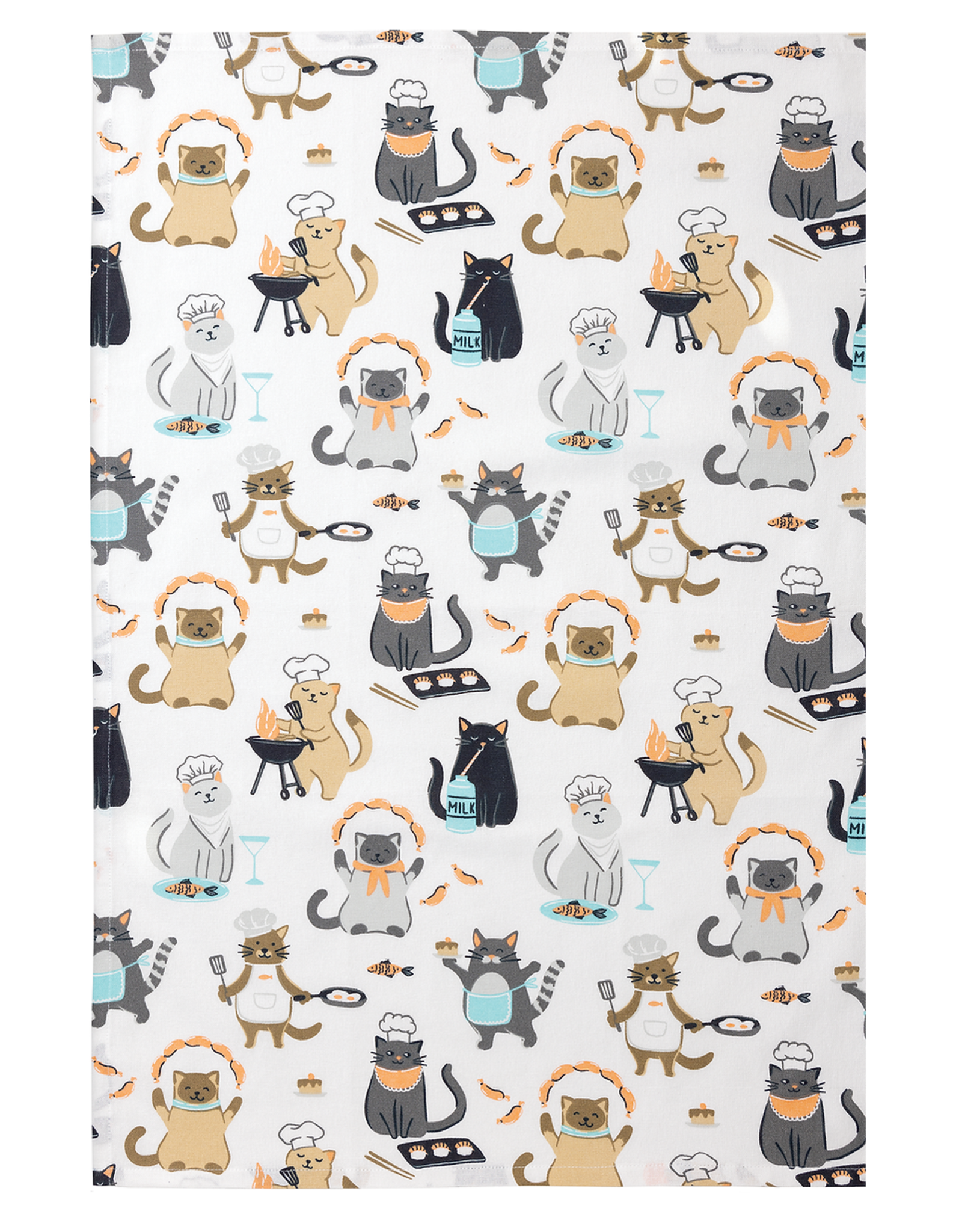 Designer Print Towel  (Culinary Cats)