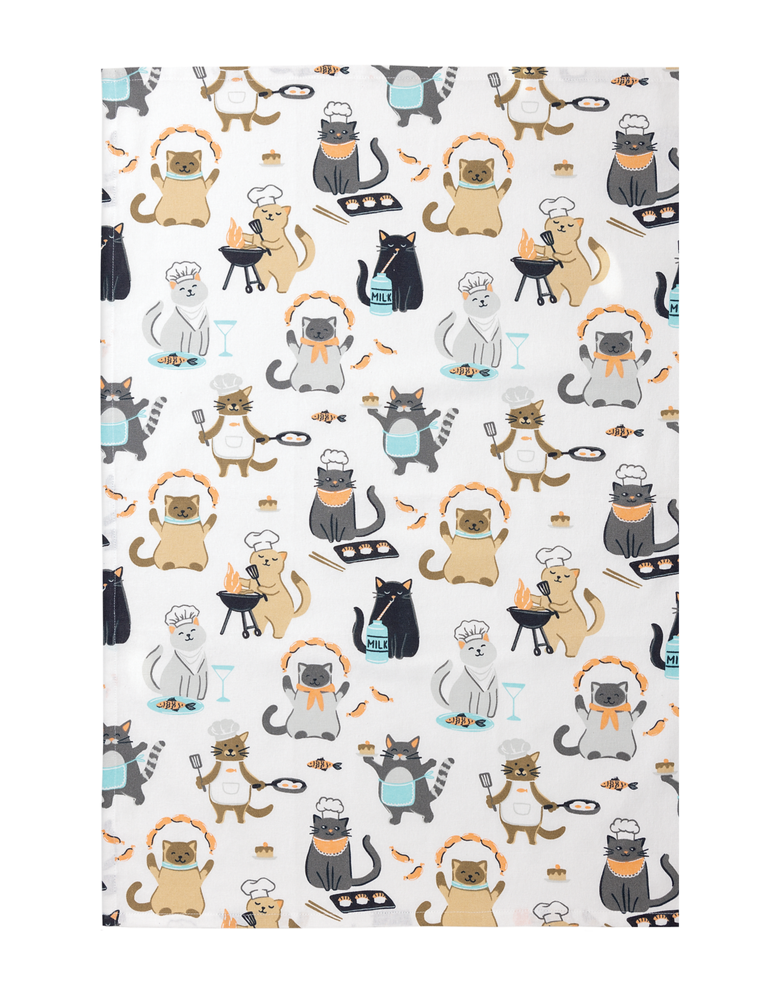 Designer Print Towel  (Culinary Cats)