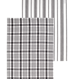 Farmhouse Towels - Black (Set of 2)