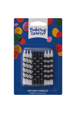 Black and White - Stripes & Dots Candles (20 count)
