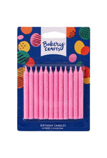Glitter Candles (Pink) 12 count