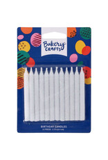 Glitter Candles (White) 12 count
