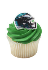 Philadelphia Eagles Helmet Cupcake Rings (12/pkg)