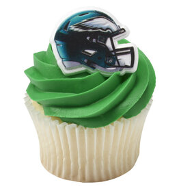 Philadelphia Eagles Helmet Cupcake Rings (12/pkg)