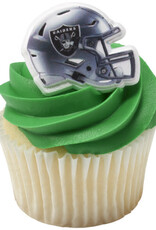 Las Vegas Raiders Helmet Cupcake Rings (12/pkg)