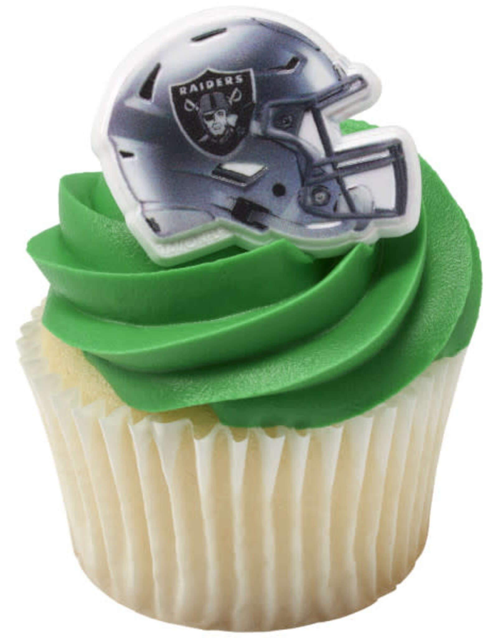 Las Vegas Raiders Helmet Cupcake Rings (12/pkg)