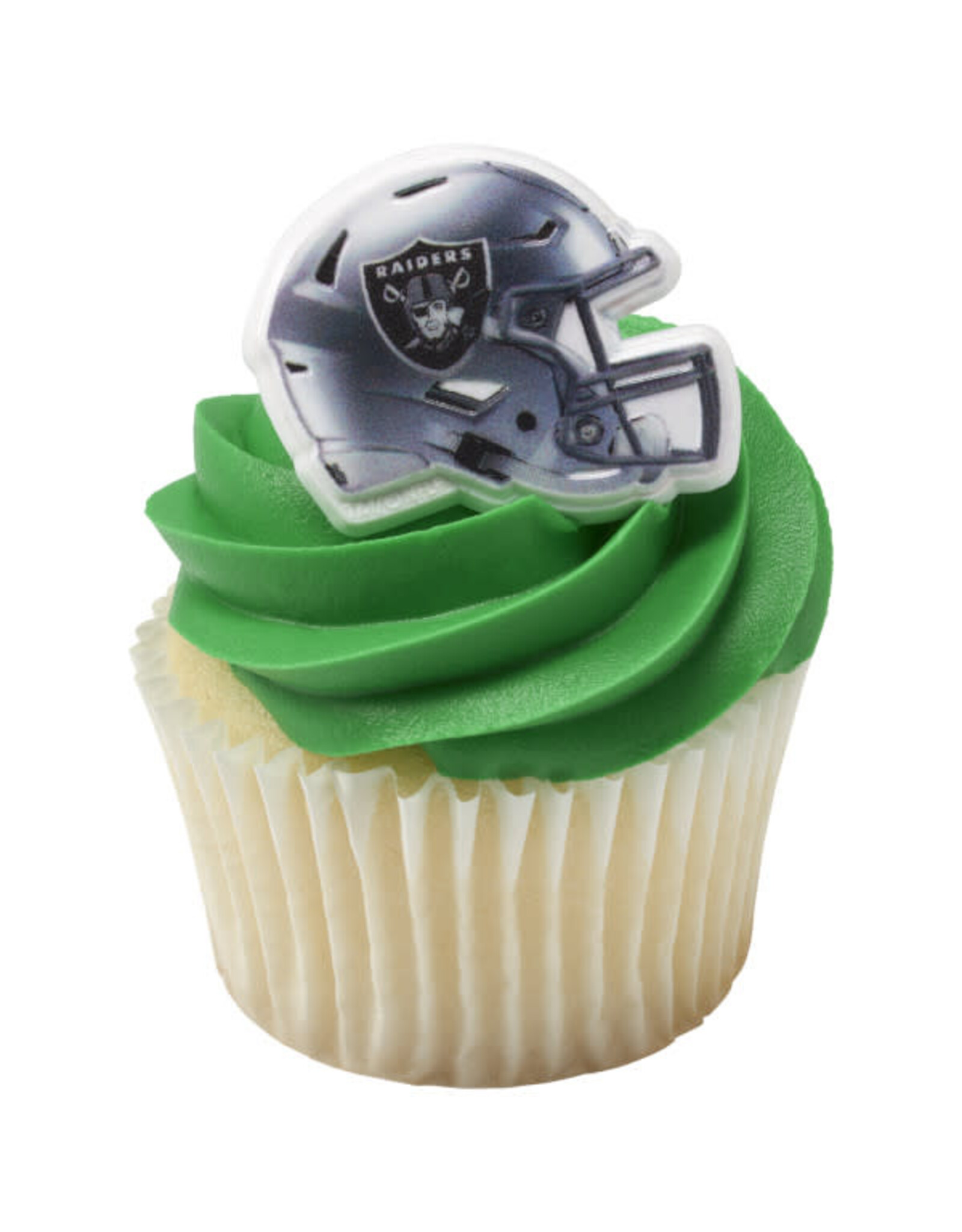 Las Vegas Raiders Helmet Cupcake Rings (12/pkg)