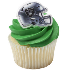 Las Vegas Raiders Helmet Cupcake Rings (12/pkg)