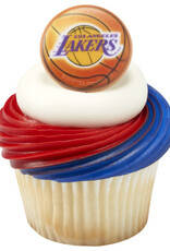 Los Angeles Lakers NBA Team Cupcake Rings (12 Count)