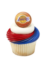 Los Angeles Lakers NBA Team Cupcake Rings (12 Count)