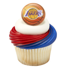 Los Angeles Lakers NBA Team Cupcake Rings (12 Count)