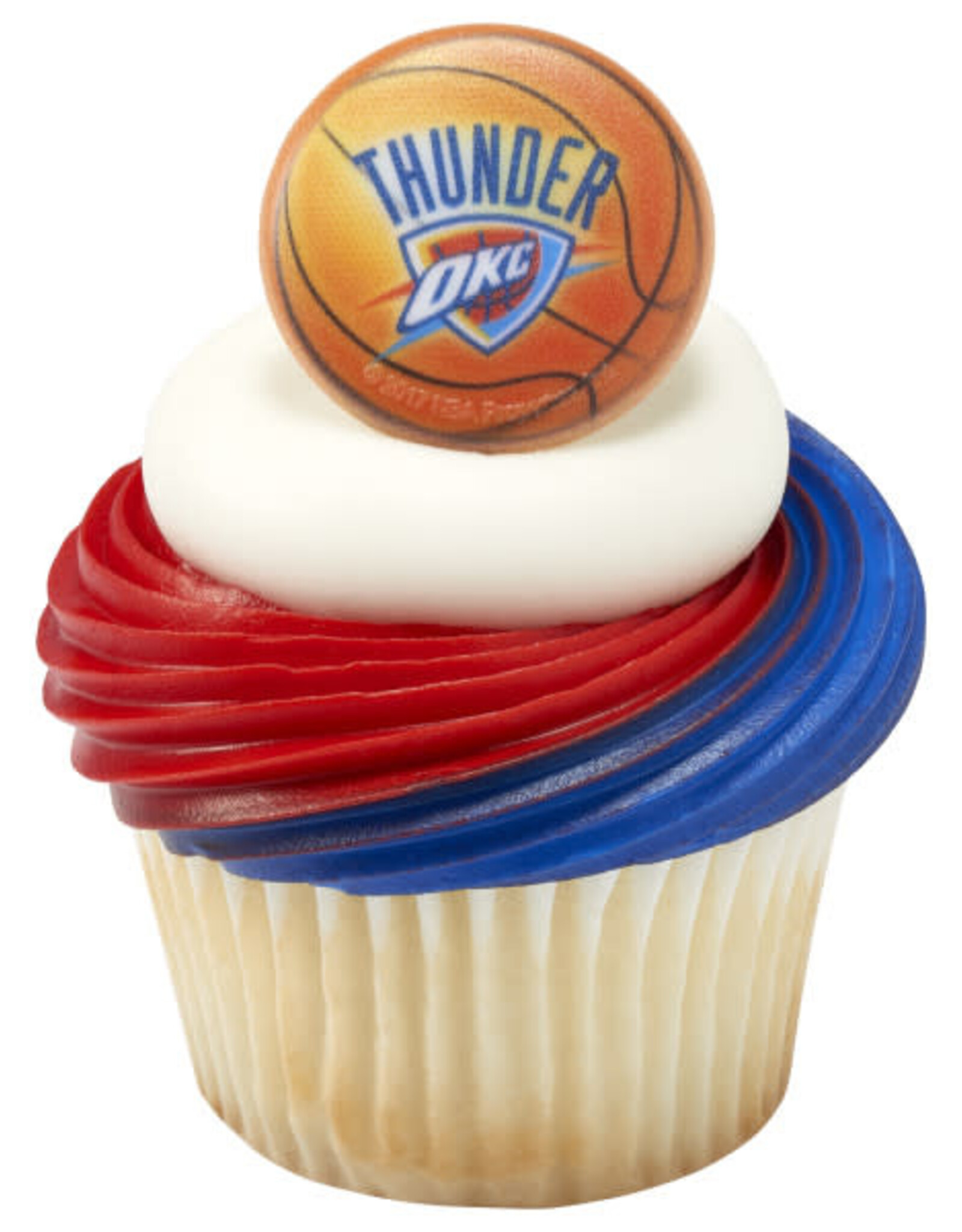 OKC Thunder NBA Team Cupcake Rings (12 Count)