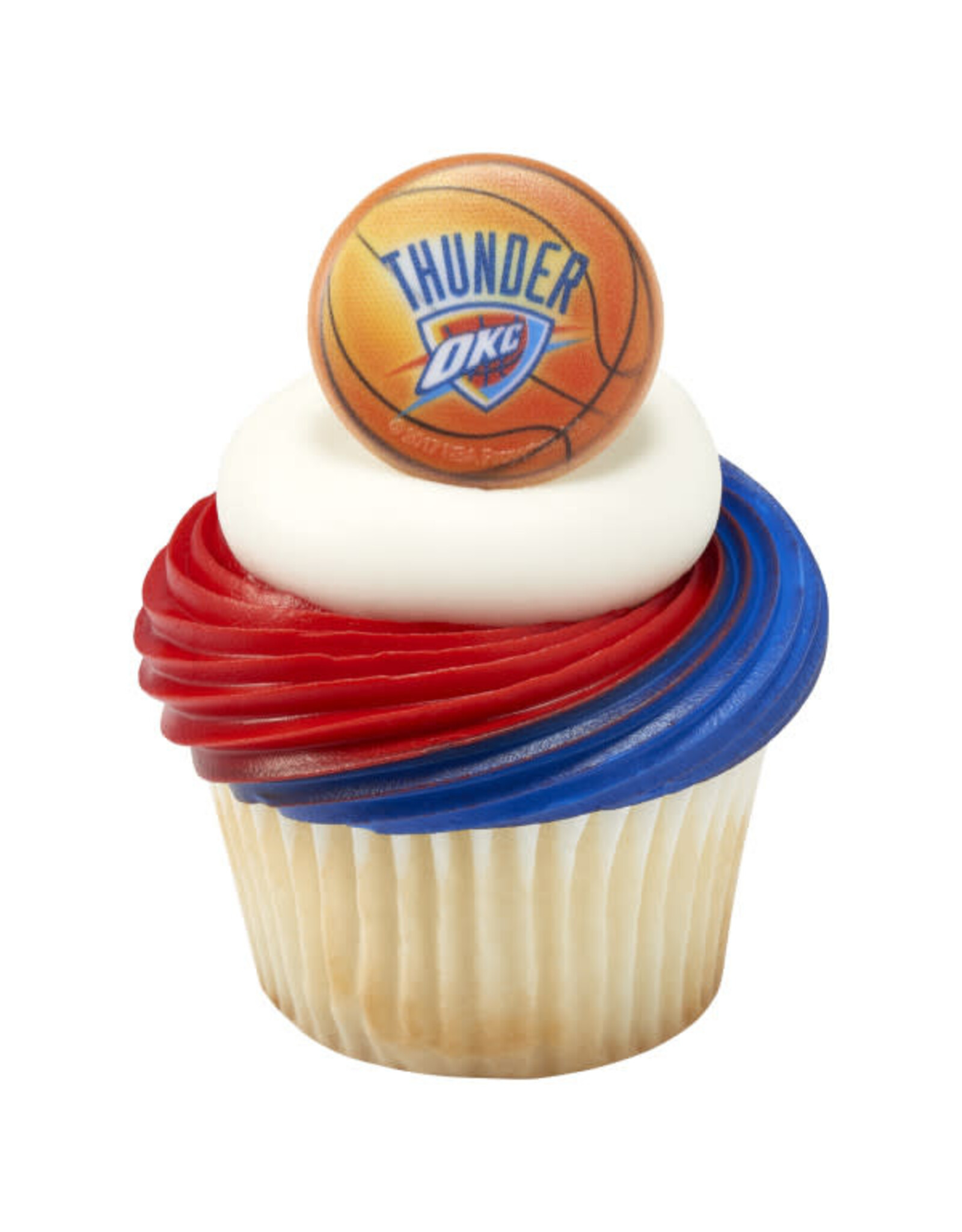 OKC Thunder NBA Team Cupcake Rings (12 Count)