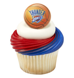 OKC Thunder NBA Team Cupcake Rings (12 Count)