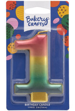 Metallic Rainbow Candle "1"