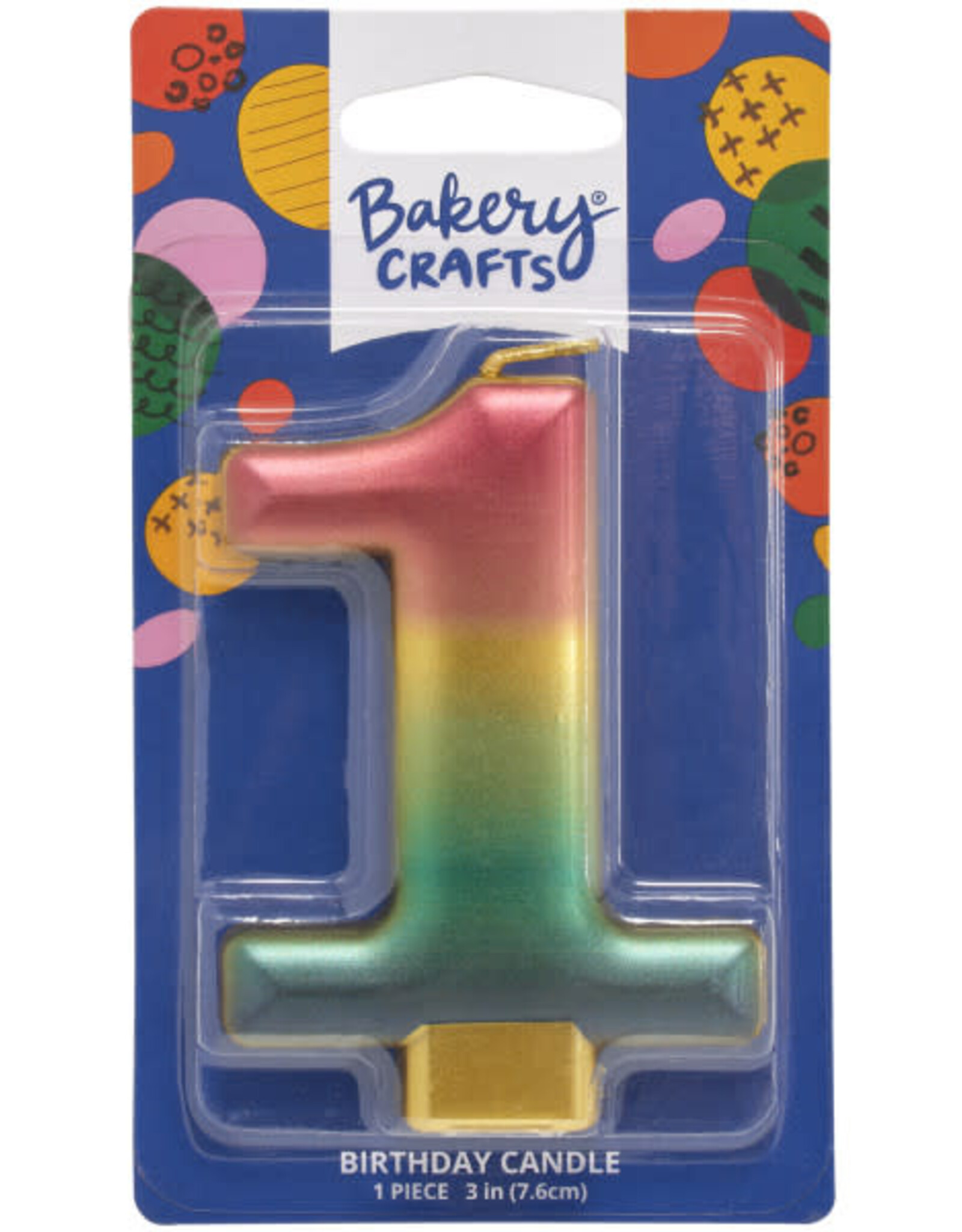 Metallic Rainbow Candle "1"