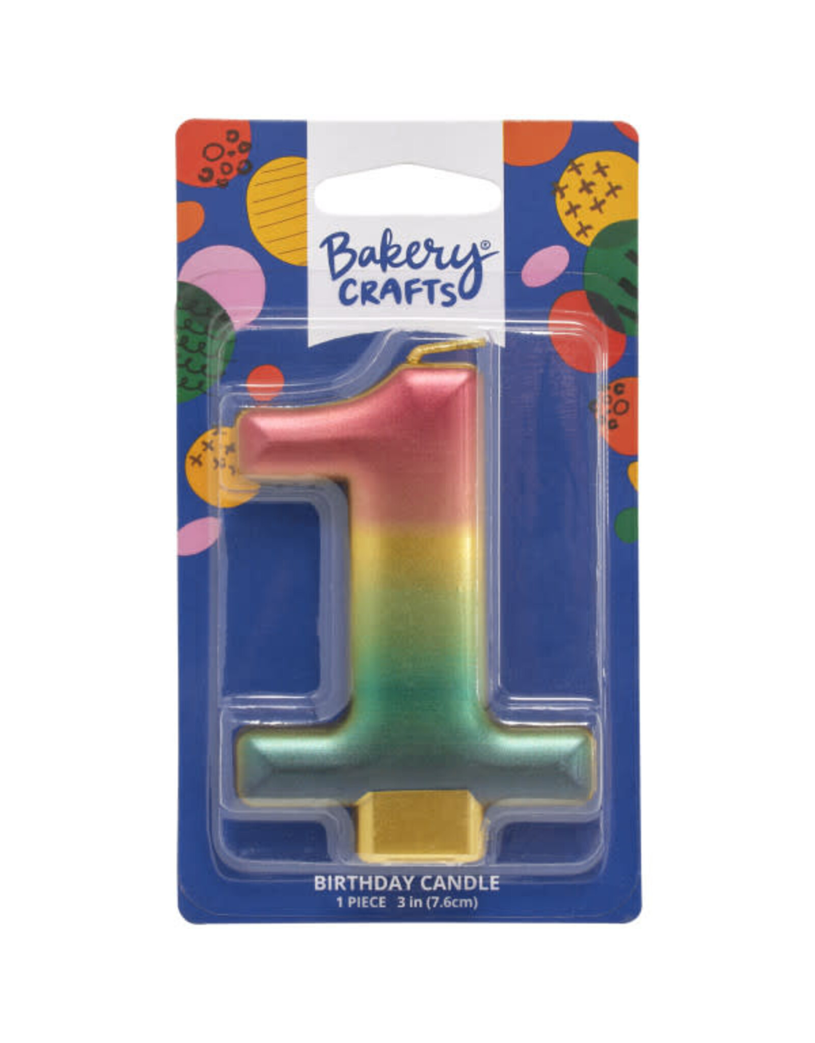 Metallic Rainbow Candle "1"