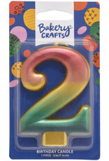 Metallic Rainbow Candle "2"