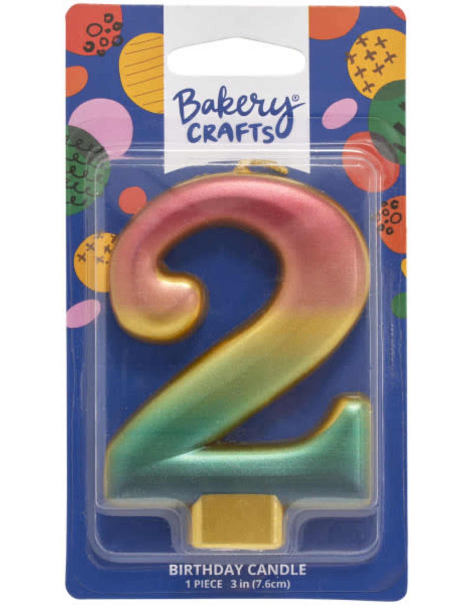 Metallic Rainbow Candle "2"