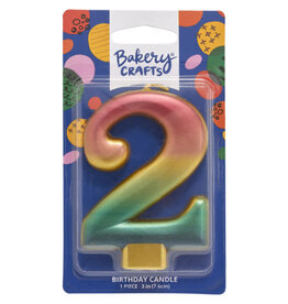 Metallic Rainbow Candle "2"