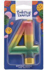 Metallic Rainbow Candle "4"