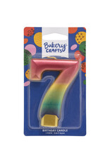 Metallic Rainbow Candle "7"