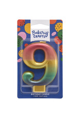 Metallic Rainbow Candle "9"