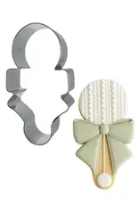 Baby Rattle with Bow Cookie Cutter (4")