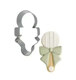 Baby Rattle with Bow Cookie Cutter (4")