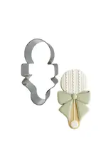 Baby Rattle with Bow Cookie Cutter (4")