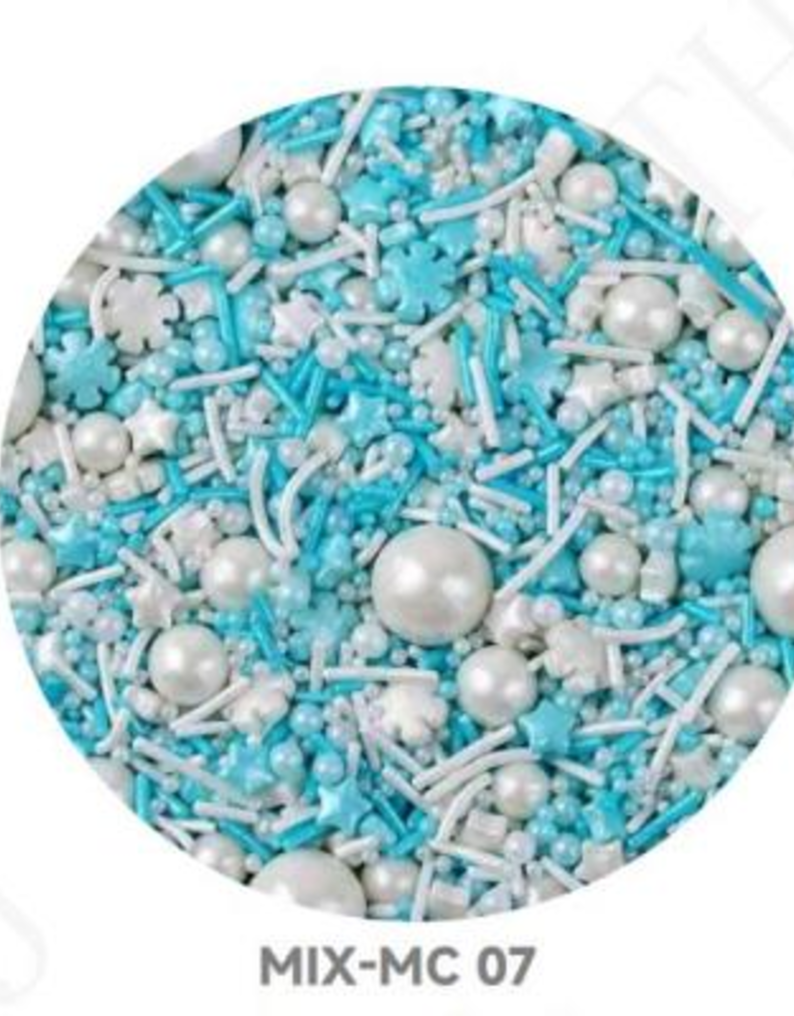 Alibaba Deluxe Shimmer Christmas Mix (Sugar Pearls, Stars, Jimmies, Snowflakes)