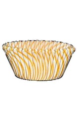 Yellow Stripe Baking Cups