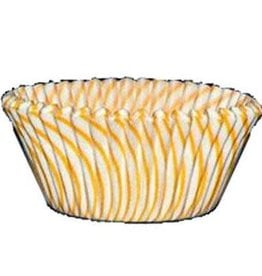 Yellow Stripe Baking Cups