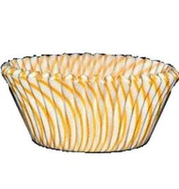 Yellow Stripe Baking Cups