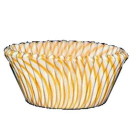 Yellow Stripe Baking Cups