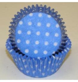 Blue (Light) Polka Dot Baking Cups (30-35cups)