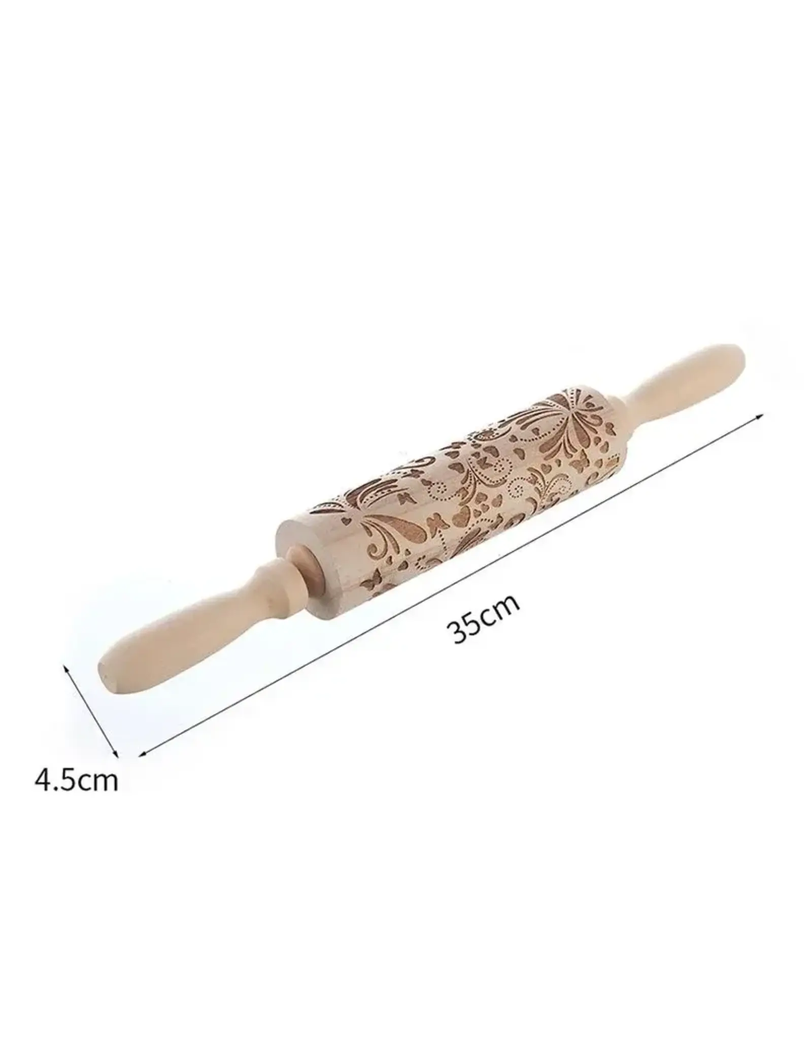 Embossing Rolling Pin (Flowers & Butterflies)