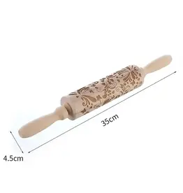 Embossing Rolling Pin (Flowers & Butterflies)