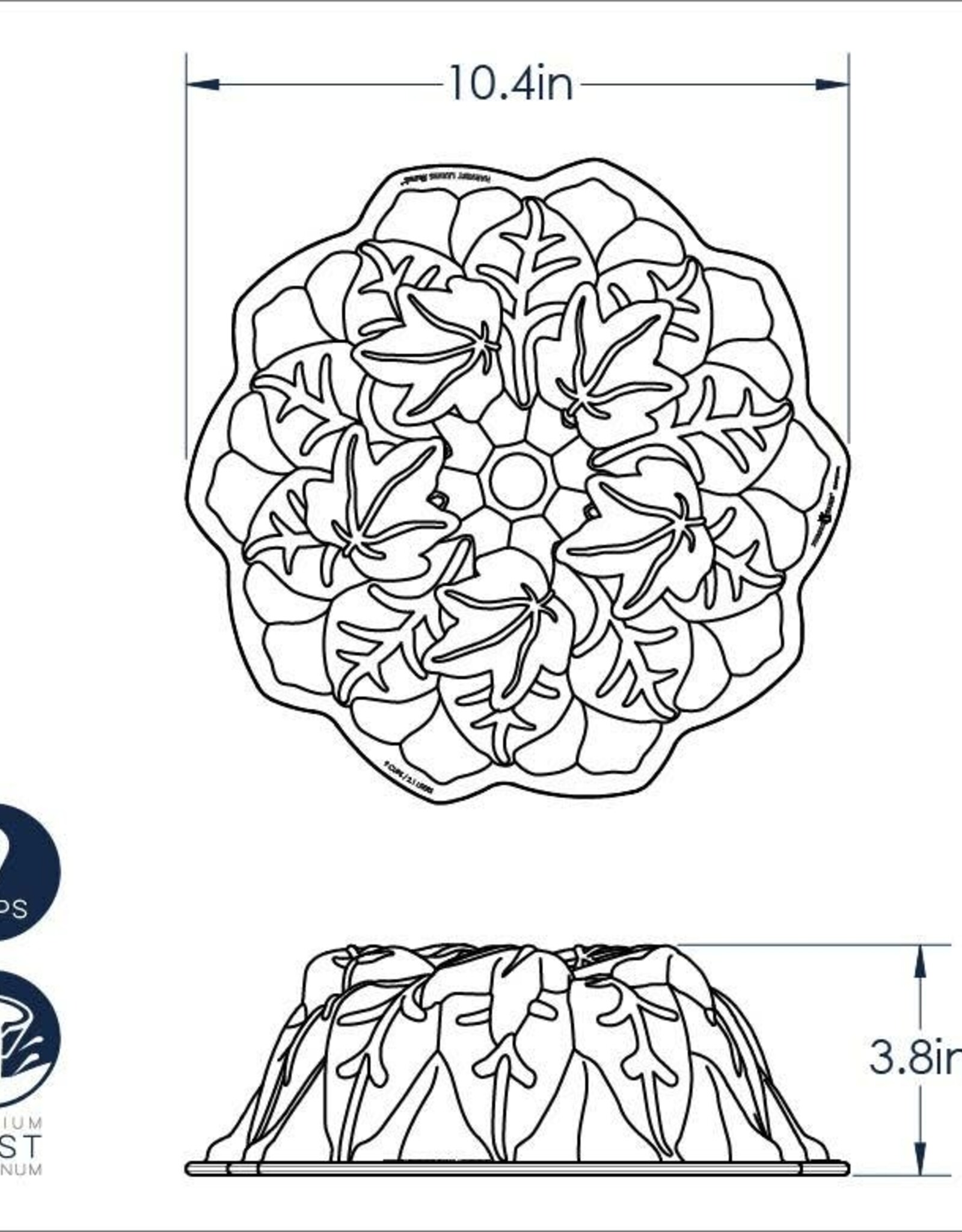 Harvest Leaves Bundt Pan (9 cups)