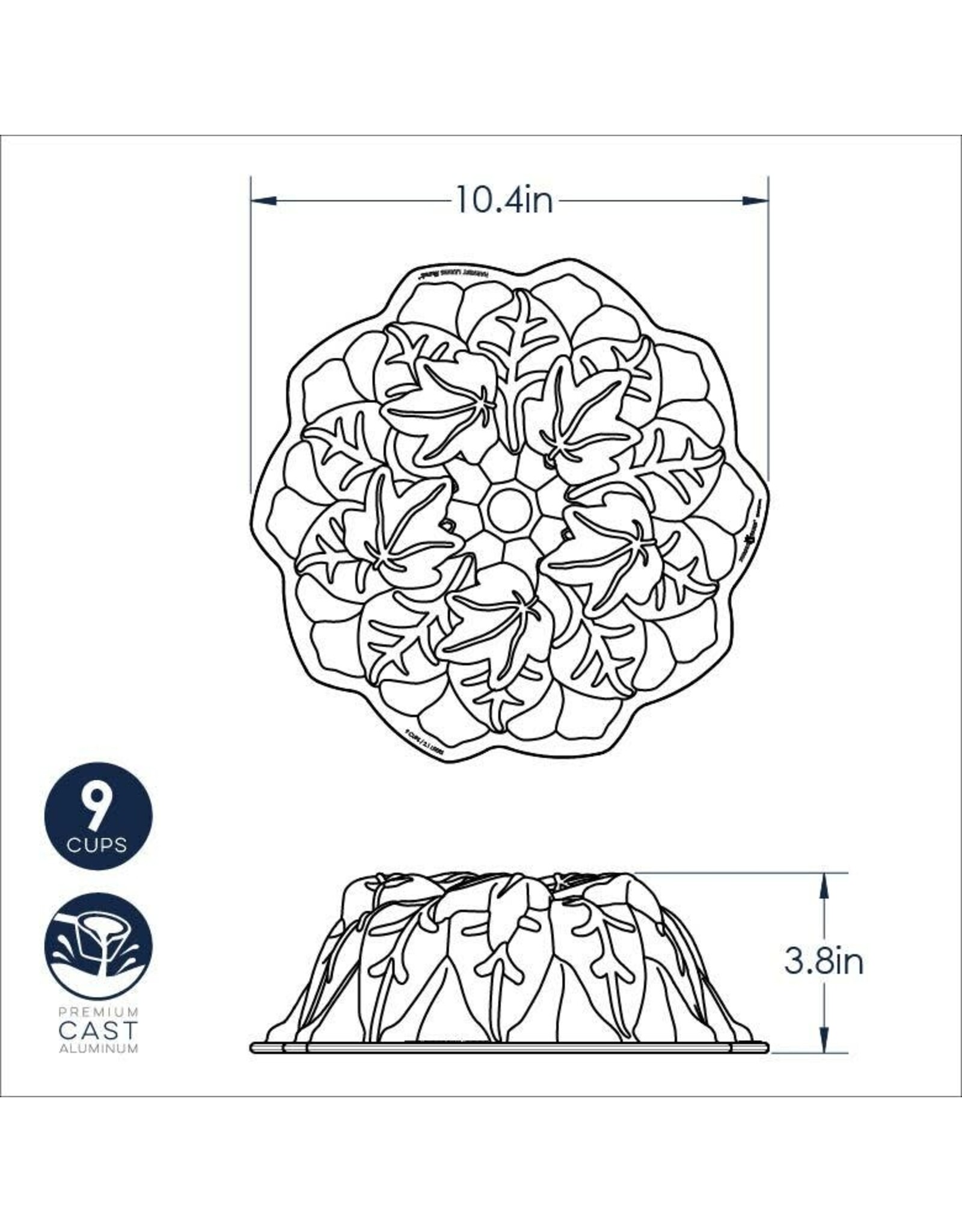 Harvest Leaves Bundt Pan (9 cups)