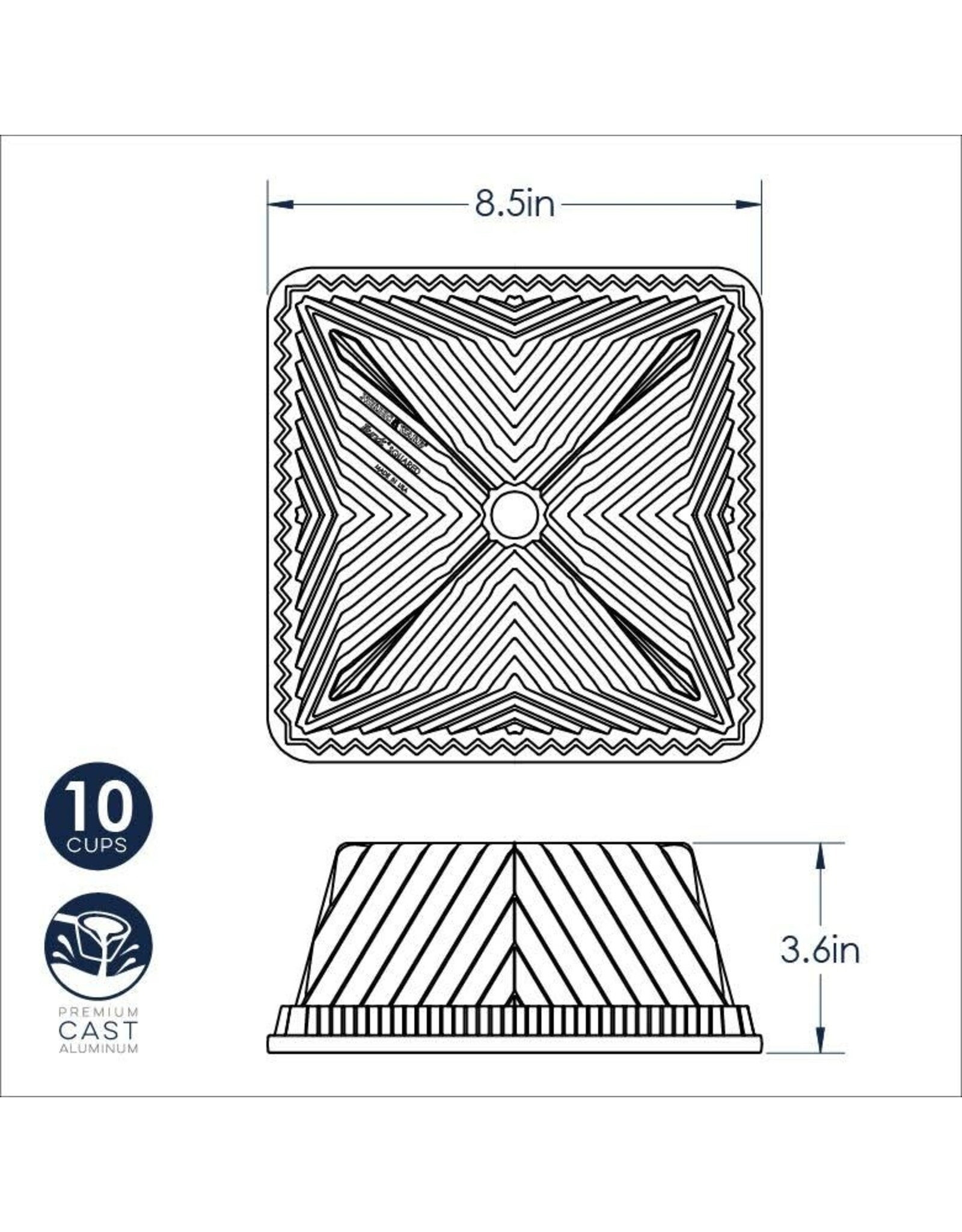 Square Bundt Pan (10 cups)