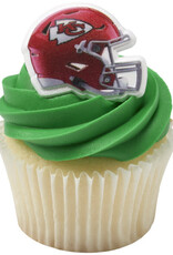 Chiefs Helmet Cupcake Rings (12/pkg)