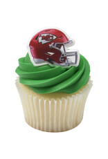 Chiefs Helmet Cupcake Rings (12/pkg)