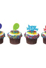 Decopac Happy Birthday & Balloon Cupcake Picks(16pcs)