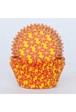 Yellow with Red Pinwheels Baking Cups